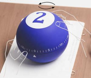 Mini Billiards Cute Kitchen Timer, cozinha cozinhando o material do ABS dos