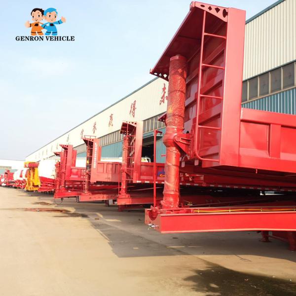 Полуприцеп Tipper 3 цапф сверхмощный задний используемый к доставке контейнеры 20 FT с механическим подвесом