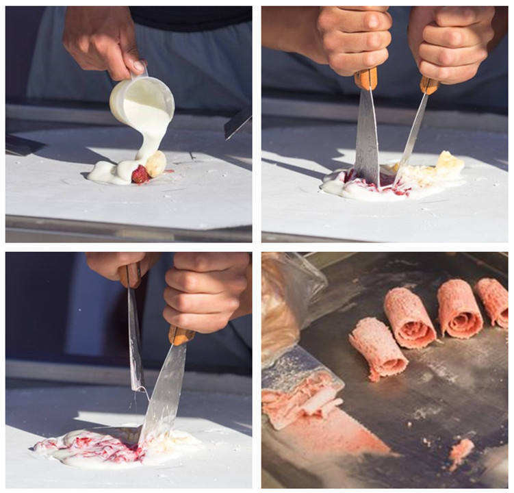 Frozen Yogurt Machine Ice Cream Roll Maker Stir Fried Ice Cream Fry Ice Cream Rolls Machine