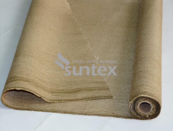 Fácil ser Vermiculite fabricado costurado revestiu a tela da fibra de vidro para gaxetas Oven Door Seals