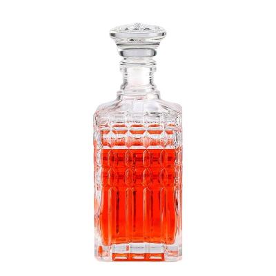 500ml 750ml Clear Glass Bottle for Whisky Brandy Vodka High End Luxury Cork Sealing