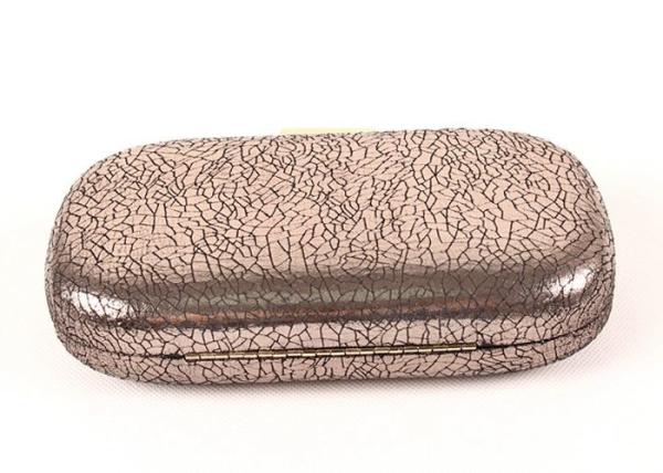 Western Style Pretty Ladies Leather Clutch Bags With 20 Inch Metal Chain