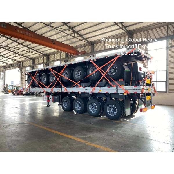 Semi-remorque à ridelles 3 essieux capacité 40-60t pour le transport de marchandises