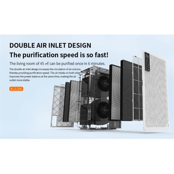 Water Tank Humidifier Hepa UV Home Air Purifier For Big Area Dust 240W