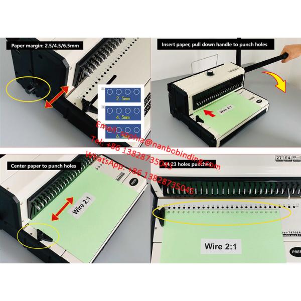12.7mm Pitch Double Loop Wire Punching Binding Machine