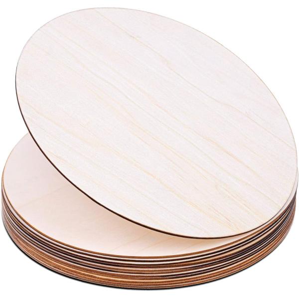 Cercles en bois pour l'artisanat, rondes en bois non finies, découpes en bois pour l'artisanat, accrochage de porte, conception de porte, combustion de bois