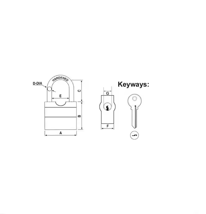 Rarlux Solid Body Padlock Drum-shaped Side Opening Brass Padlock