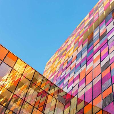1.38m X 30m Building Window Film 2mil Colorful Decorative Window Film