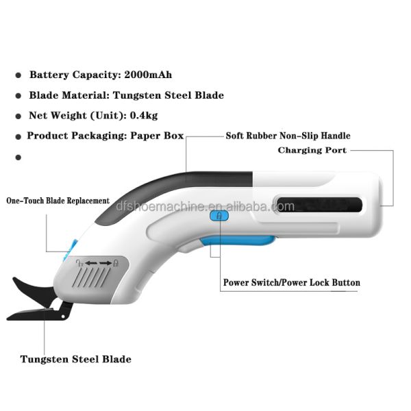 3.6V Cordless Cloth Leather Cutting Machine with 2000mAh Power Shears