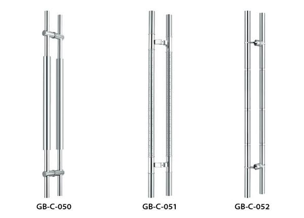 H Shape Stainless Steel Tube Handles Fashionable Design For Office Glass Doors