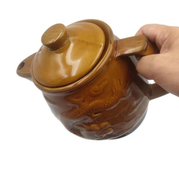 Cover Style Ceramics Traditional Ceramic Chinese Medicine Pot/Ceramic Cooker in Brown