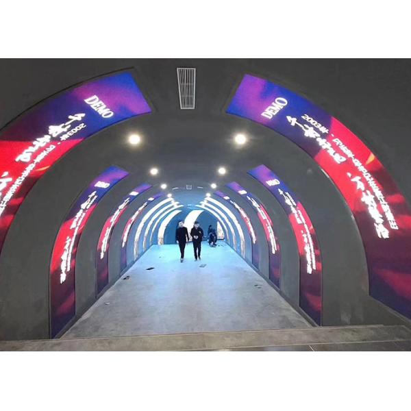 P2 Flexible Video Advertising Indoor Led Screen Curved Cylinder Display Integrated Forming Light And Thin Module