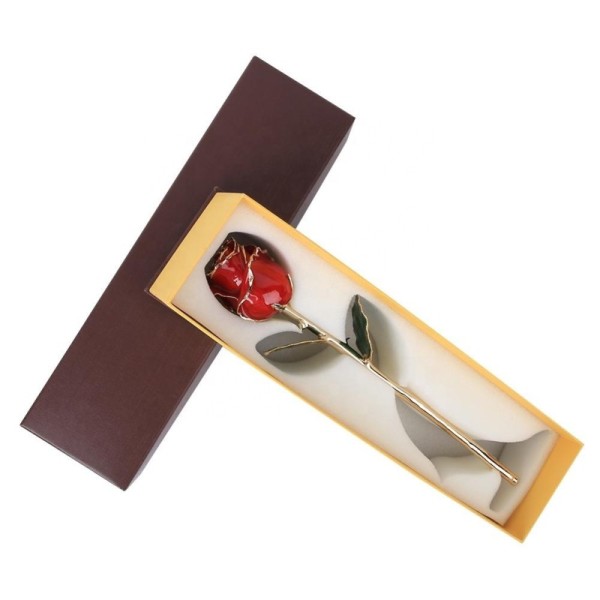 24k Gold Rose Artificial Wedding Decoration Festival Gifts Romantic