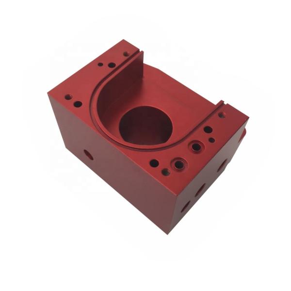Aluminum Custom Machined Parts Red Anodized CNC Machining Milling Drilling