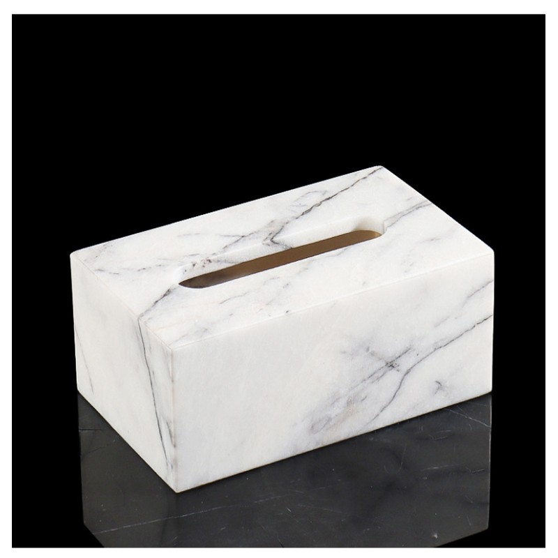 Wholesale Luxury Modern Marble Tissue Paper Storage Box for Living Room Dining Tables Desktop