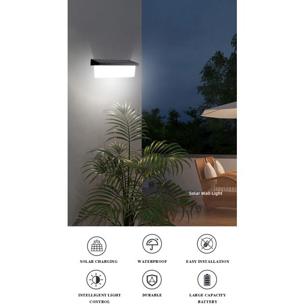 Villa Hotel Outdoor Garden Solar LED Wall Light with Motion Sensor and Remote Control