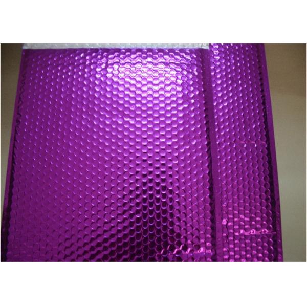 Recyclable Purple Metallic Glamour Mailers / Metallic Mailing Bags Strong Adhesive