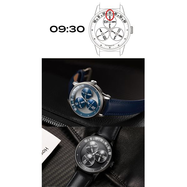 Executive Elegance | 316L Steel & Genuine Leather Mechanical Watch