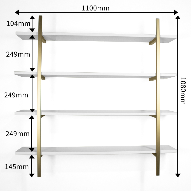 Creative Wall Floating Display for Books Garage Kits and Ornaments Wall-mounted Wooden and Metal Shelves Rack for Living Room