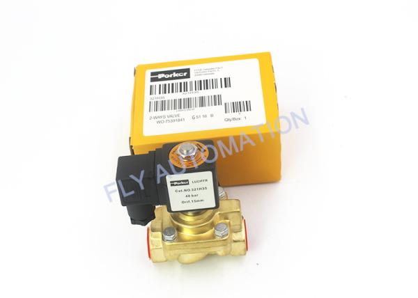 maneira de 321H35 Parker Pneumatic Solenoid Valve 2 uso geral de 24VDC 1/2 normalmente fechado de bronze”