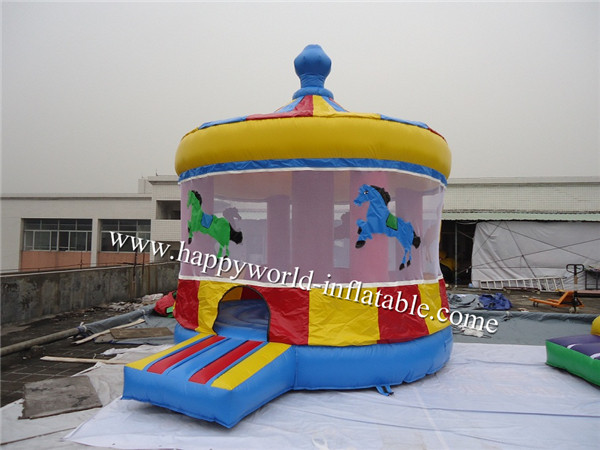carousel bouncy castle , inflatable bouncer castle , sale cheap bouncy castle