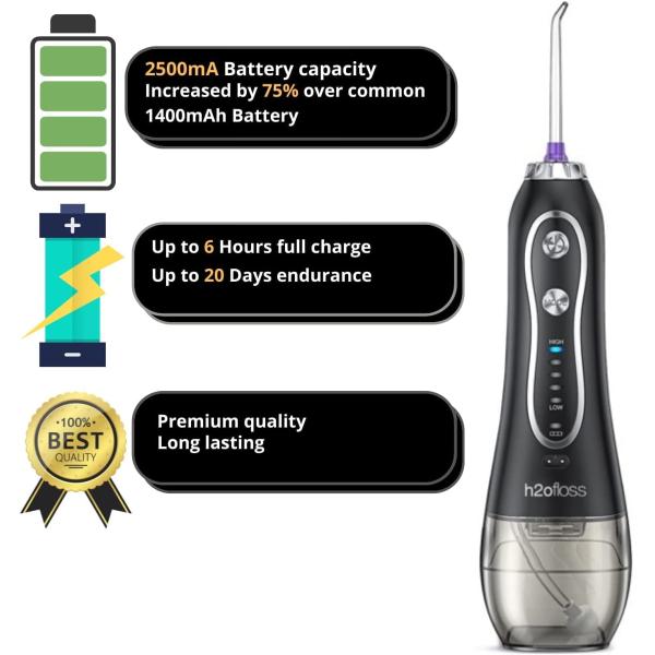 USB Rechargeable Electric Water Flosser With 300ml Water Tank