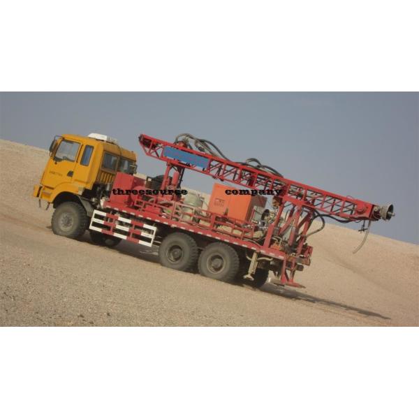 Truck mounted drilling rig testing in desert TST-150