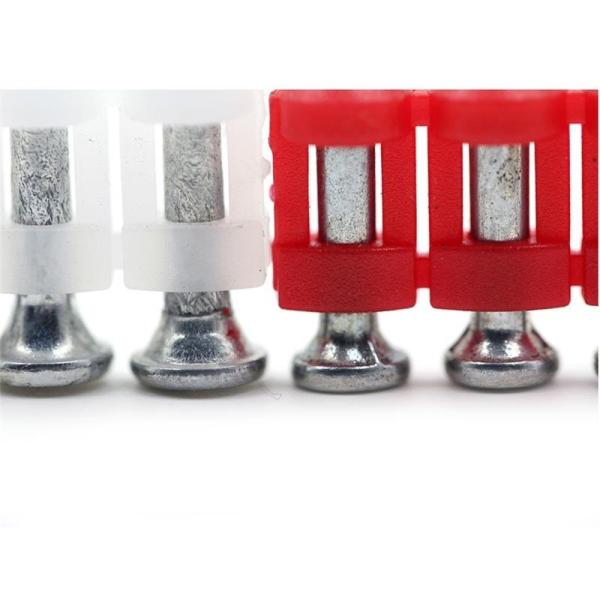 Red Plastic Strip Smooth Shank Galvanized 2.7*27mm Concrete Nails
