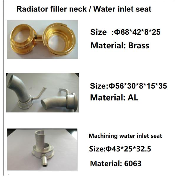 O alumínio lustrou o pescoço de enchimento de carimbo automotivo do radiador das peças