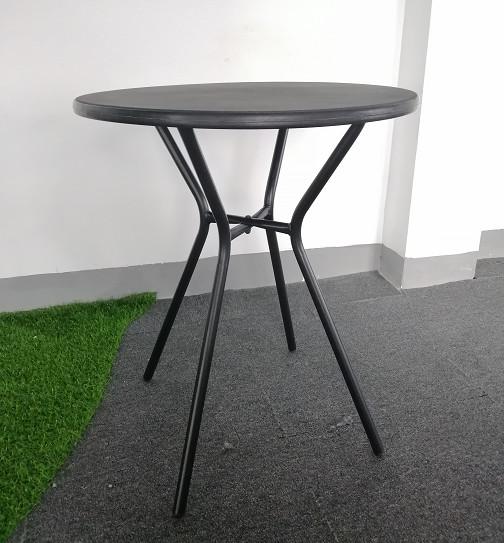 Garden PP Top Table And Wicker Stacking Chair Plastic Seties 3 Set