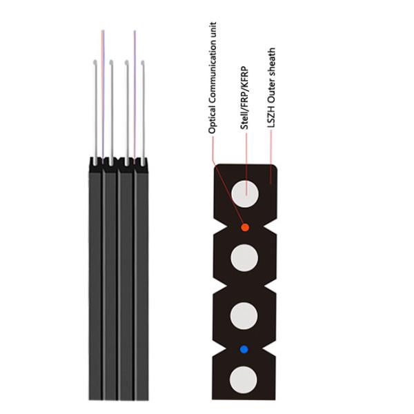Elásticos internos da mosca G652D G657A do dobro do cabo de fibra ótica do núcleo de FTTH 2 bons