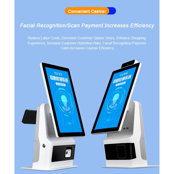 15.6 inch 1920x1080 Subway Query Terminal And Interactive Fast Food Ordering Kiosks