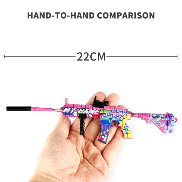 M416 Ipomoea Cairica Metal Gun Keychain 22CM Zinc Alloy Toys