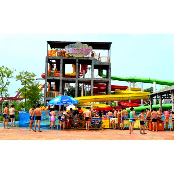 Mix Color 2000sq.m 5m Spiral Water Slide For Children