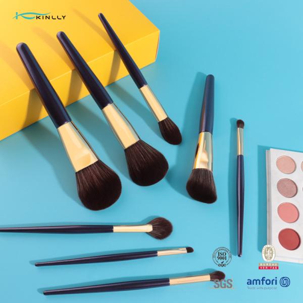 OEM 8PCS Cosmetic Makeup Brush Set Eco Friendly Professional Travel With Wooden Handle