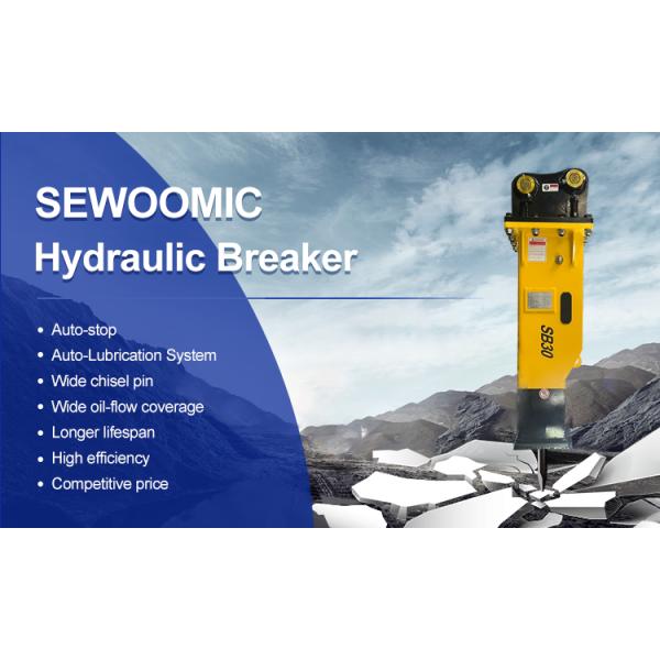 Tipo de caja Herramienta 53 Diámetro fracturador hidráulico martillo de roca para mini excavadora