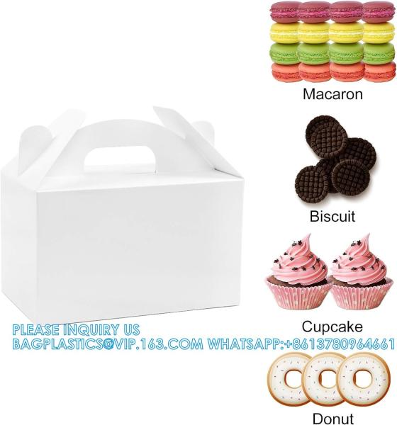 Party Favor Treat Boxes, Goodie Boxes, Gable Paper Gift Boxes With Handles. Rainbow Party Decoration Supplie