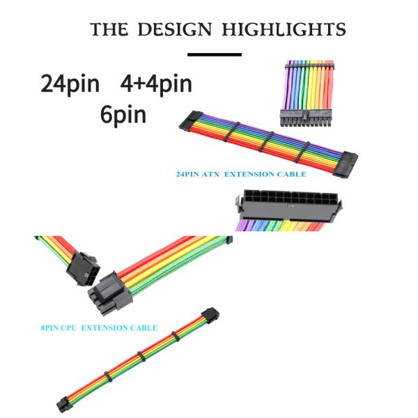 Power Cord Cable Extension  Rainbow   Foxconn Cutter Ethernet Crimping Tools Speaker Fast Charging  Stripping  wholesale
