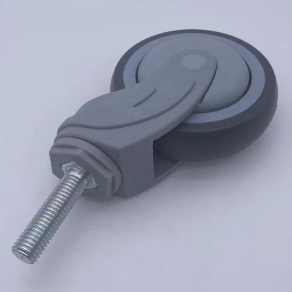 5 Inch Swivel TPR Stem Medical Casters Wheels For Trolley Furniture