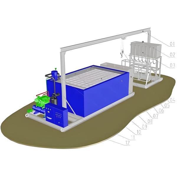 Máquina de fabricação de gelo industrial com refrigerante Danfoss