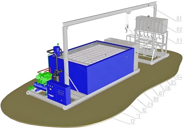 150kg Capacity Ice Making Machine Industrial With Danfoss Refrigerant