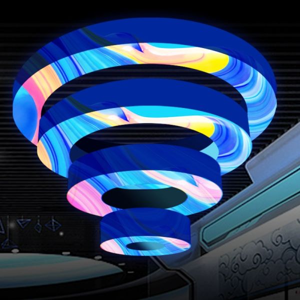 3D Immersive Interaction LED Time Tunnel Screen Curved Micro LED Display