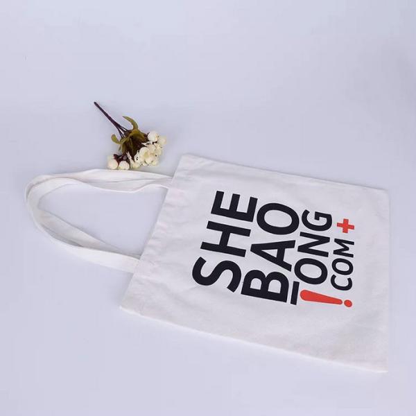 Small Black And White Canvas Tote Bag / 10oz Luxury Personalized Tote Bags