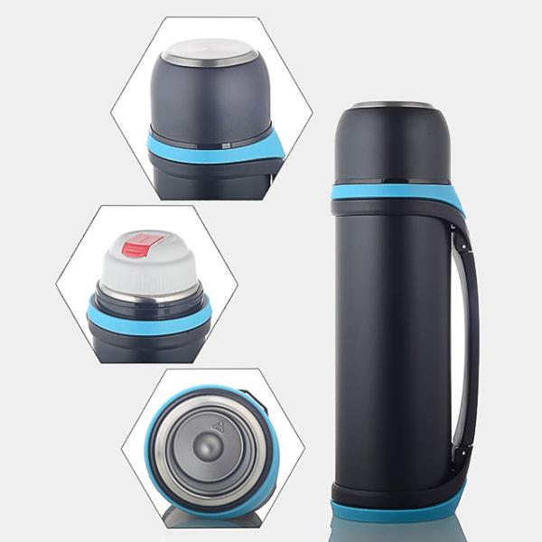 Sports Design Large Capacity 2QT 64oz Vacuum Insulated Bottle With Cup for Hot Drinks
