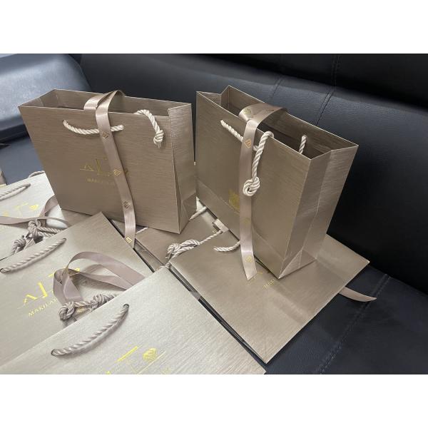 Min Qty 500 Customized Luxury Jewelry Paper bags made with Paper in Paper
