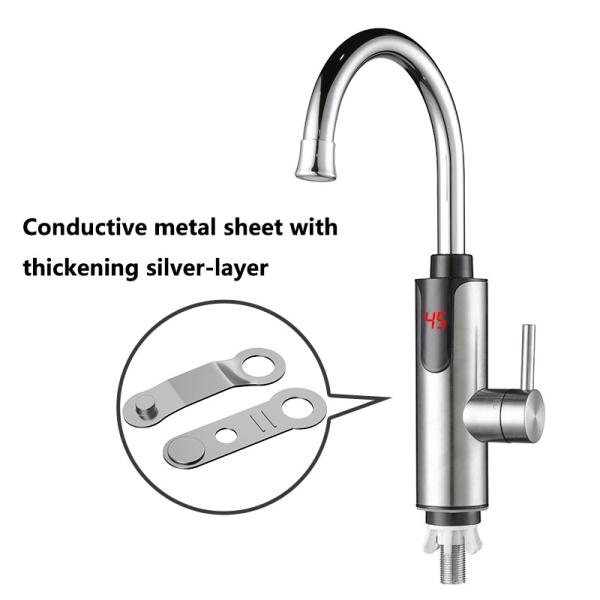 Kitchen Bathroom Electric Instant Water Heating Tap With LED Digital Display