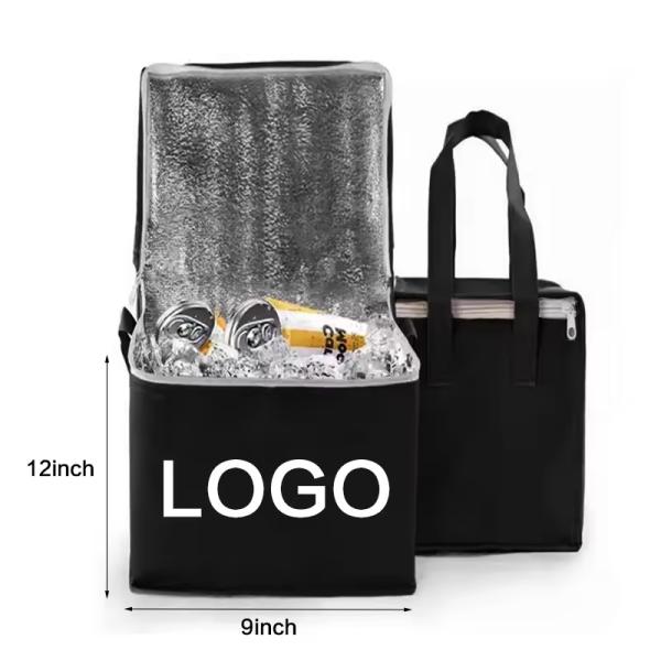 Custom Logo Soft-loop Cooler Bag for Insulated Green Grocery Picnic Beer and More