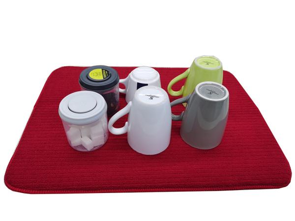 20x15in Decorative Microfiber Dish Drying Mat For Cups Bottles  Pans Drying
