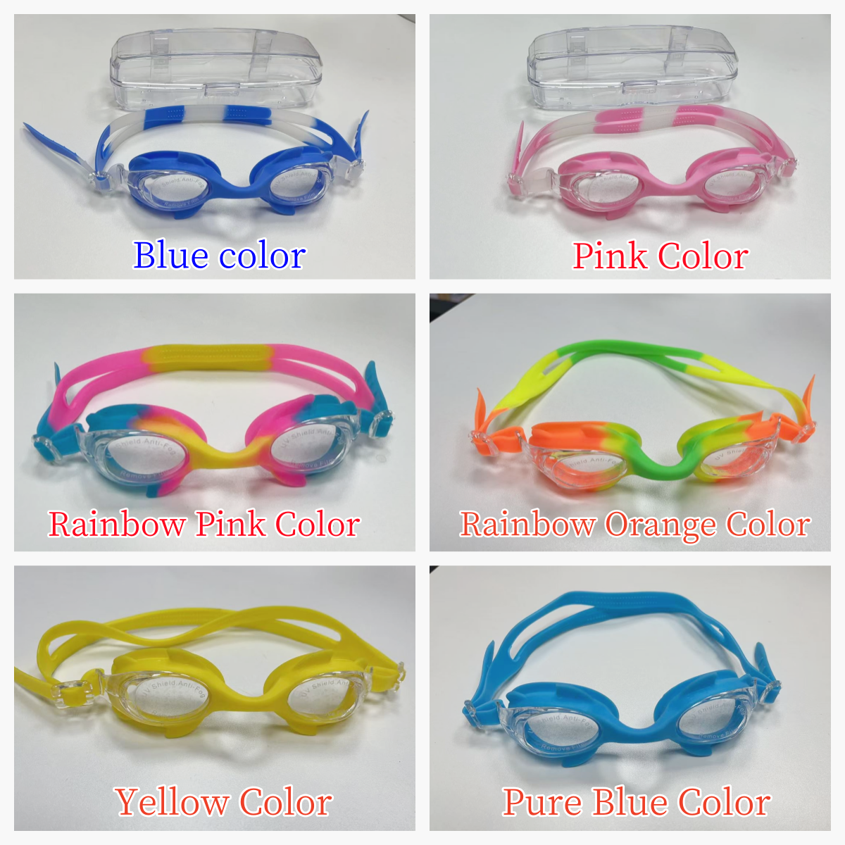 Professional Anti Fog UV Protection Kids Swimming Goggles With Customizable Logo