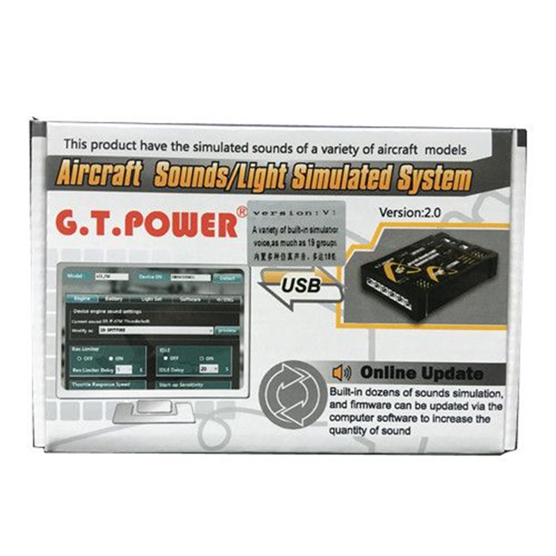 G.T.Power Aircraft Simulated Sounds Light System V2 For RC Airplane